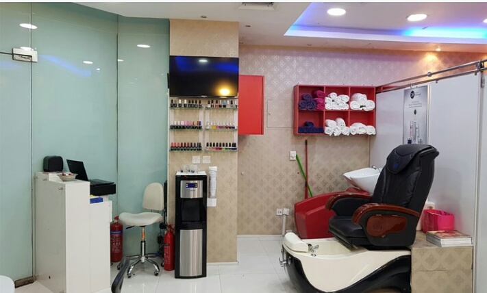 At the salon